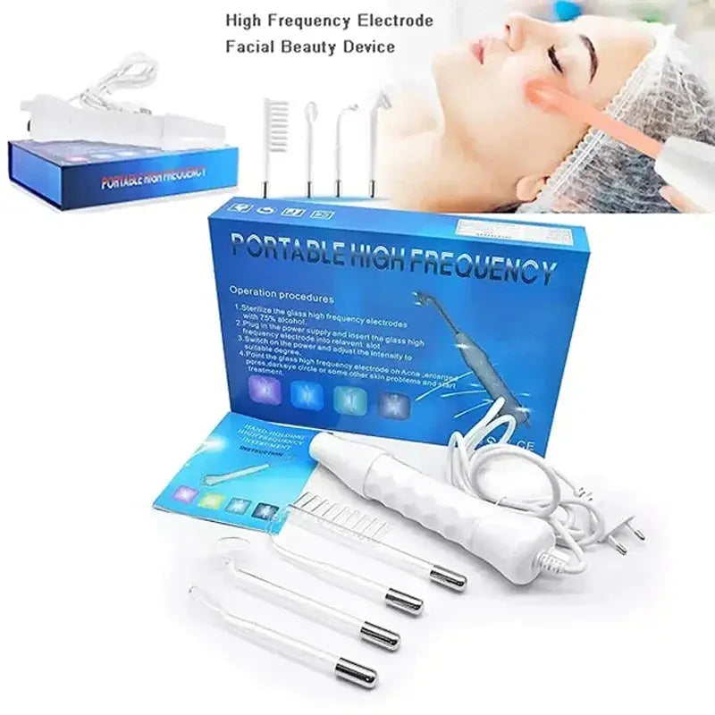 Portable High Frequency Facial Machine Wand Handheld Electric Face Skin Beauty Tools Acne Treatment Device My Store