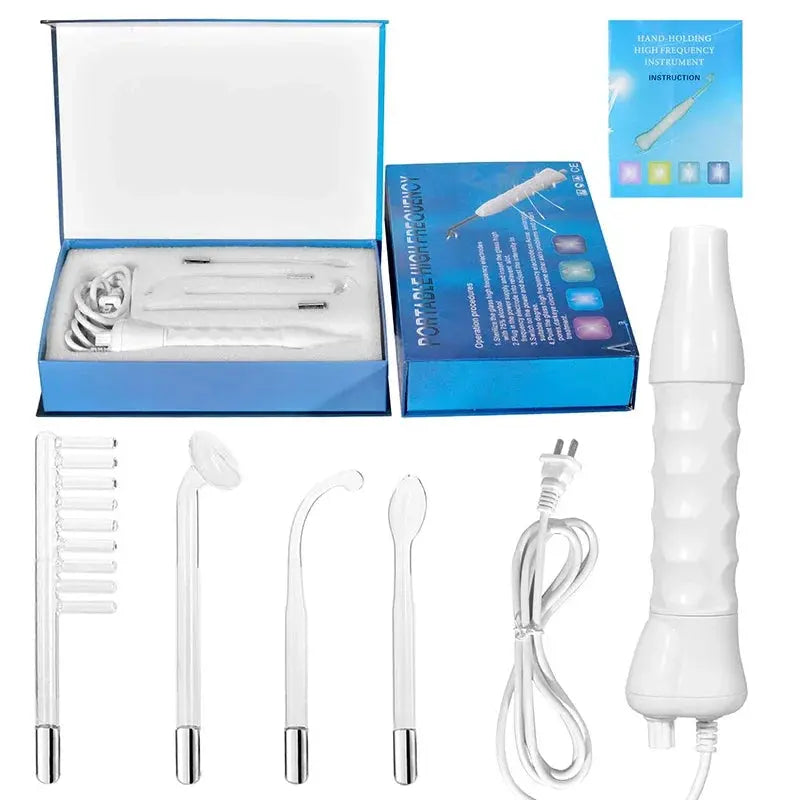 Portable High Frequency Facial Machine Wand Handheld Electric Face Skin Beauty Tools Acne Treatment Device My Store